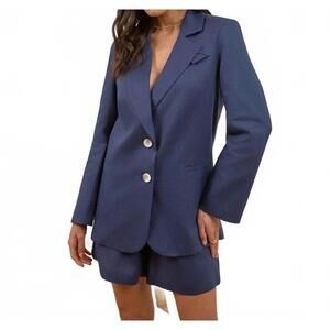 NEW UNIQUE CHIC women's over blazer in olive navy